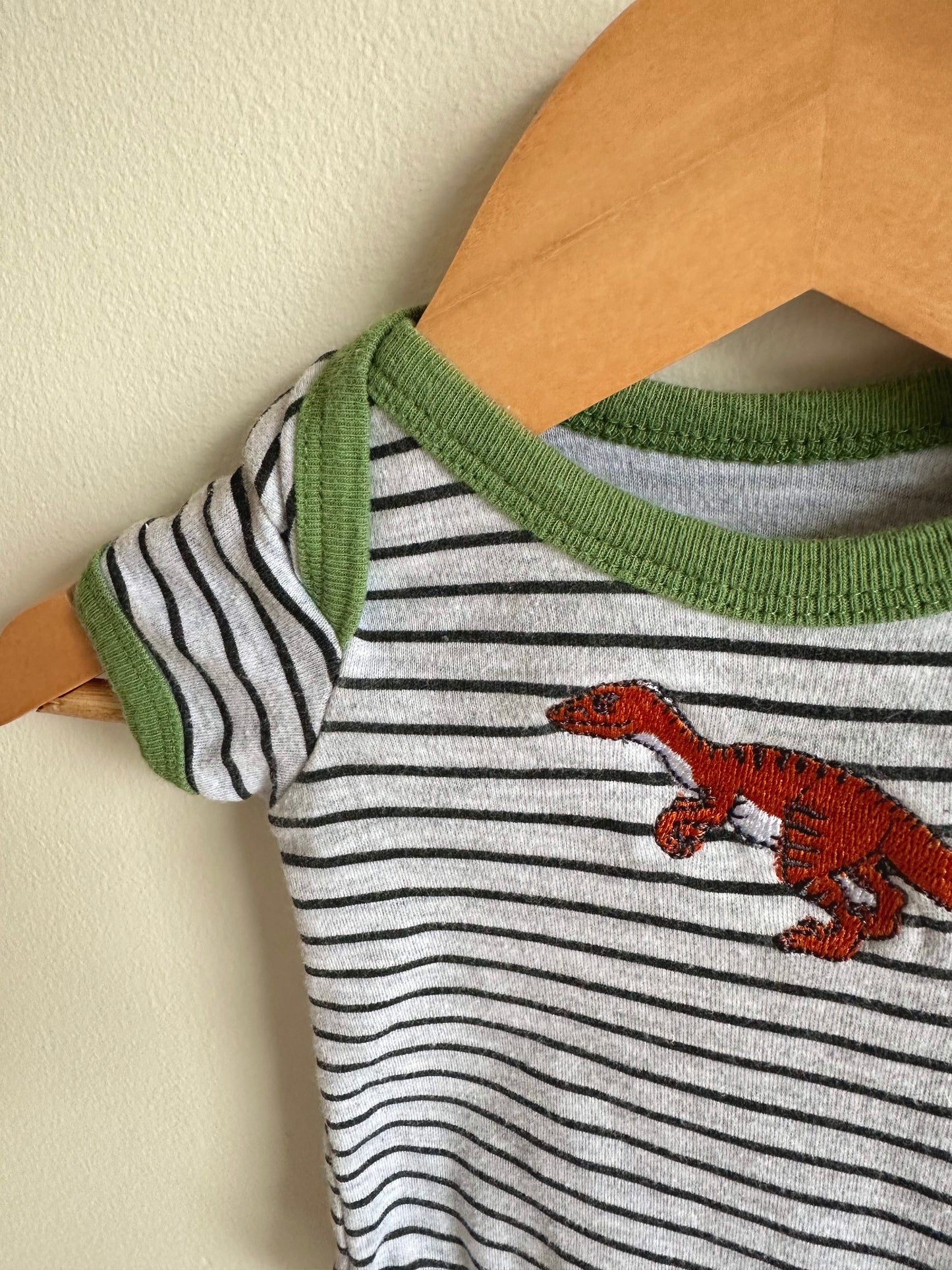 Dino Striped Bodysuits / 0-3m