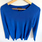 Blue Ribbed Knit Maternity Long Sleeve (PLAY)/ L