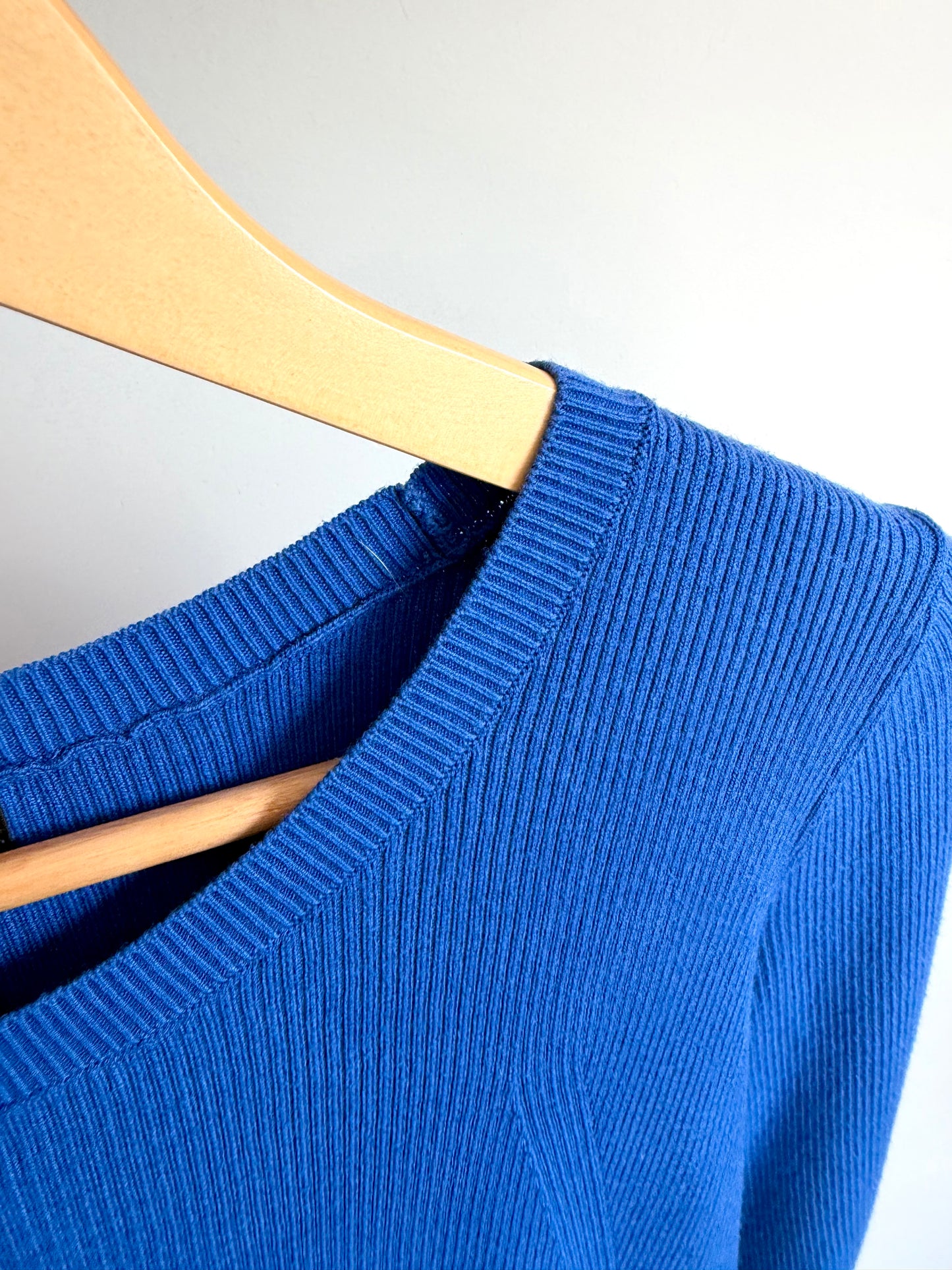 Blue Ribbed Knit Maternity Long Sleeve (PLAY)/ L
