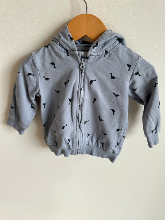 Blue Dino Hoodie / 9-12m