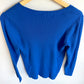 Blue Ribbed Knit Maternity Long Sleeve (PLAY)/ L