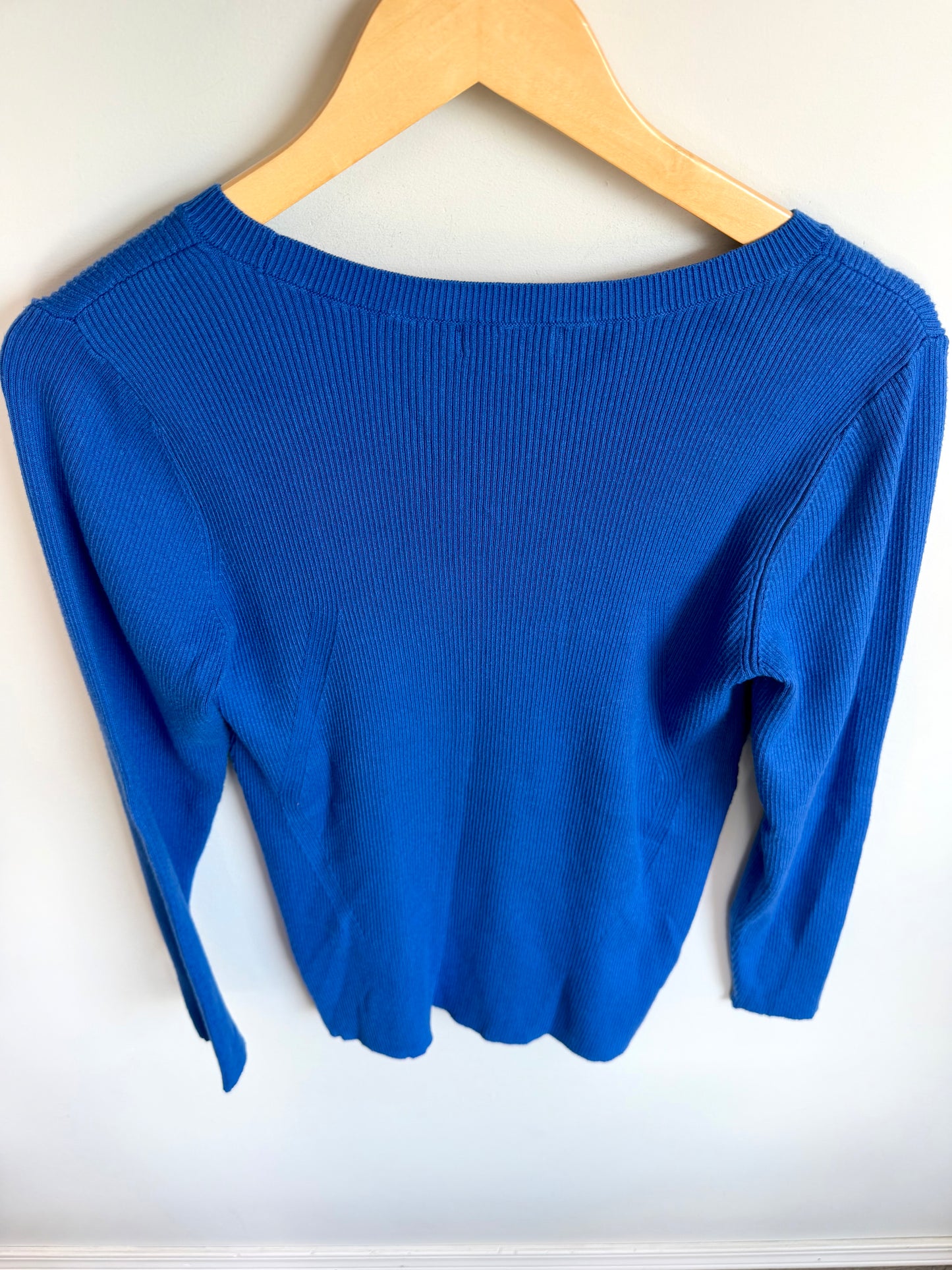 Blue Ribbed Knit Maternity Long Sleeve (PLAY)/ L