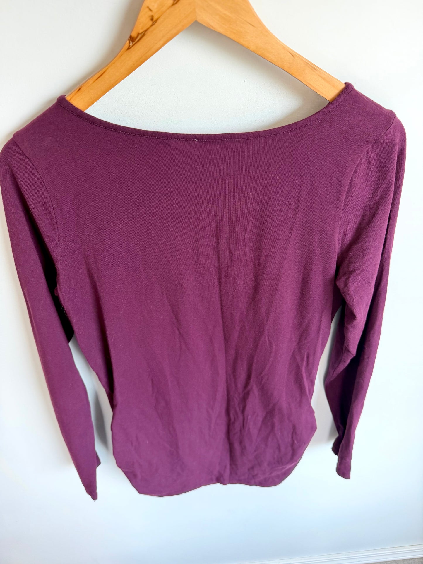 Maroon Long Sleeve Nursing Shirt / M