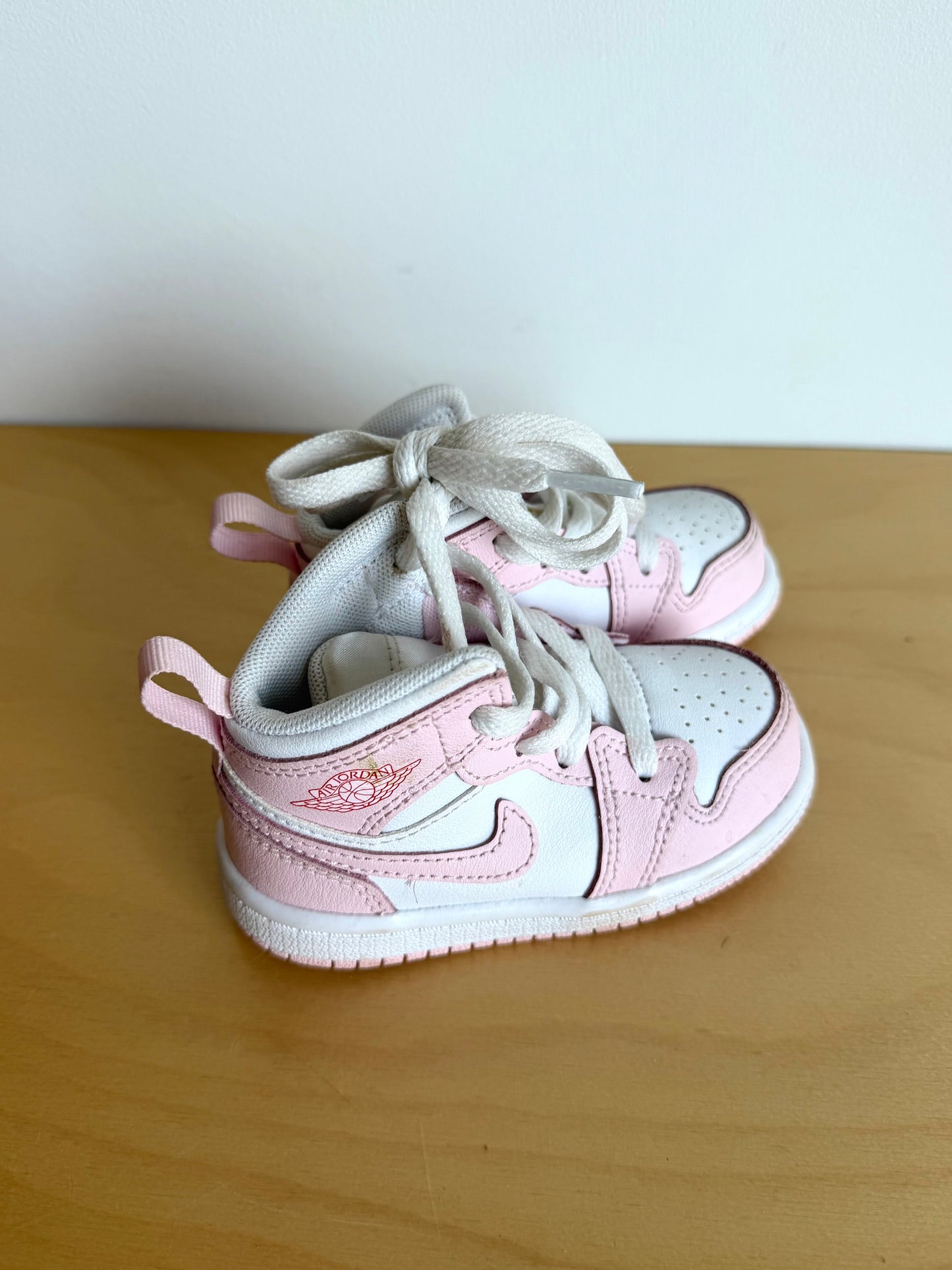 Pink Air Jordan Mid Sneakers / Size 5 Toddler