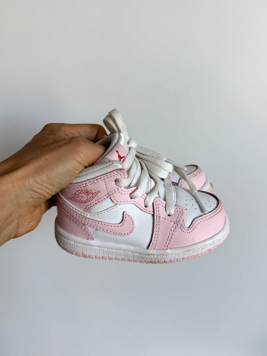 Pink Air Jordan Mid Sneakers / Size 5 Toddler