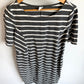 Grey + White Striped Maternity Dress / M
