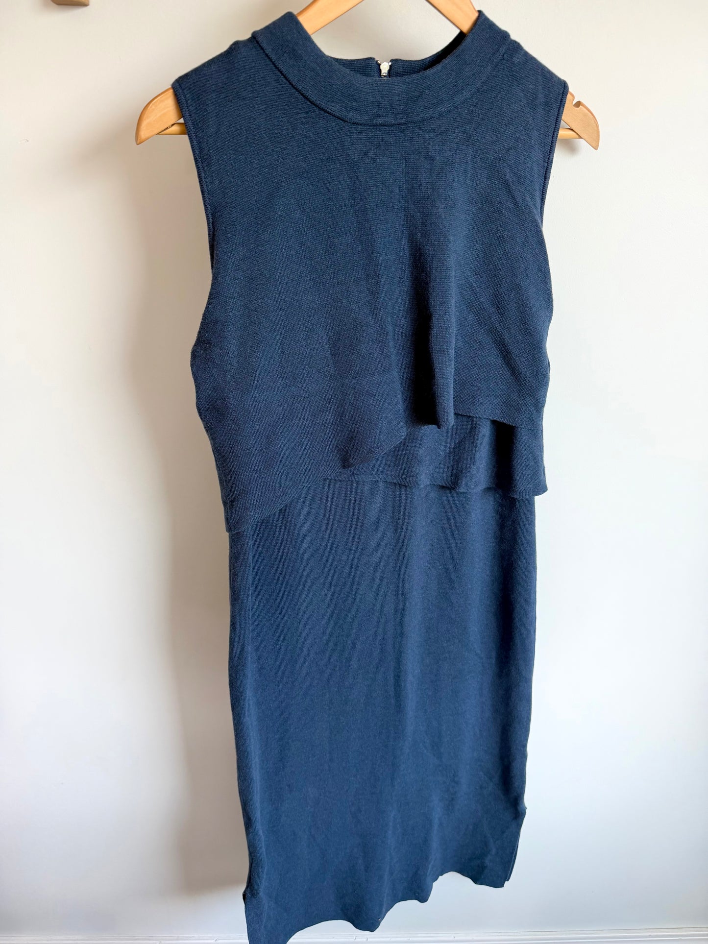 Blue Thick Knit Maternity/Nursing Dress / M