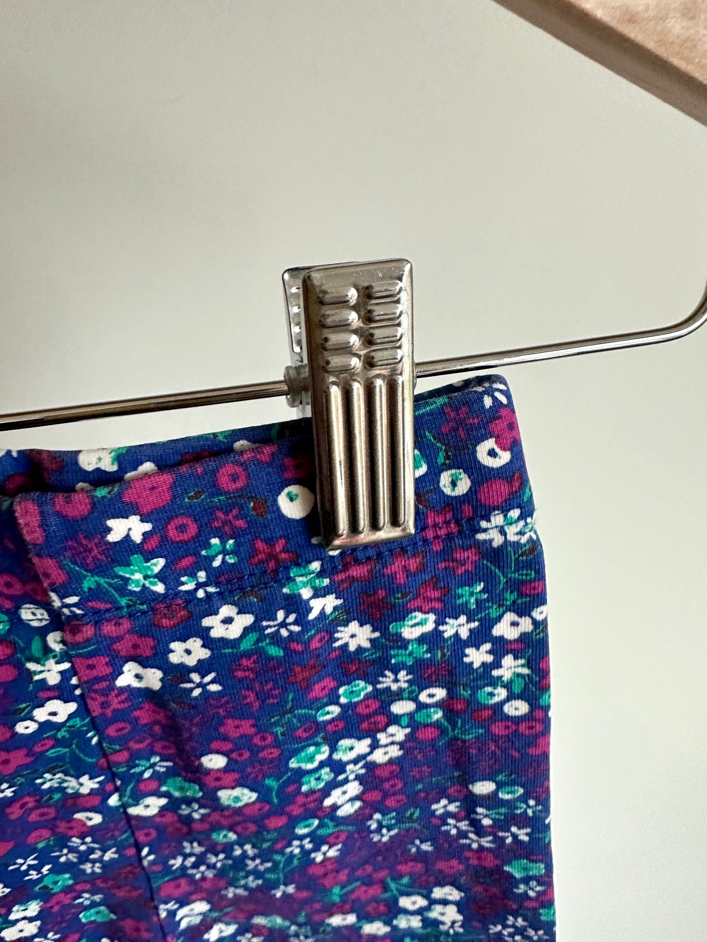 Indigo Floral Leggings / 3-6m