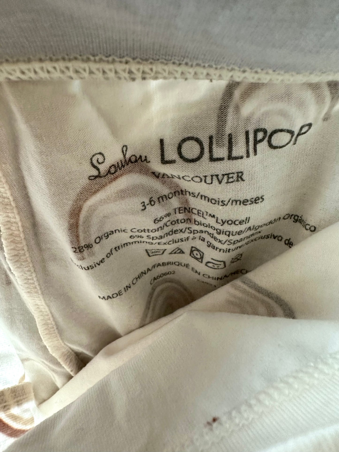 Rainbow Organic Pants / 3-6m