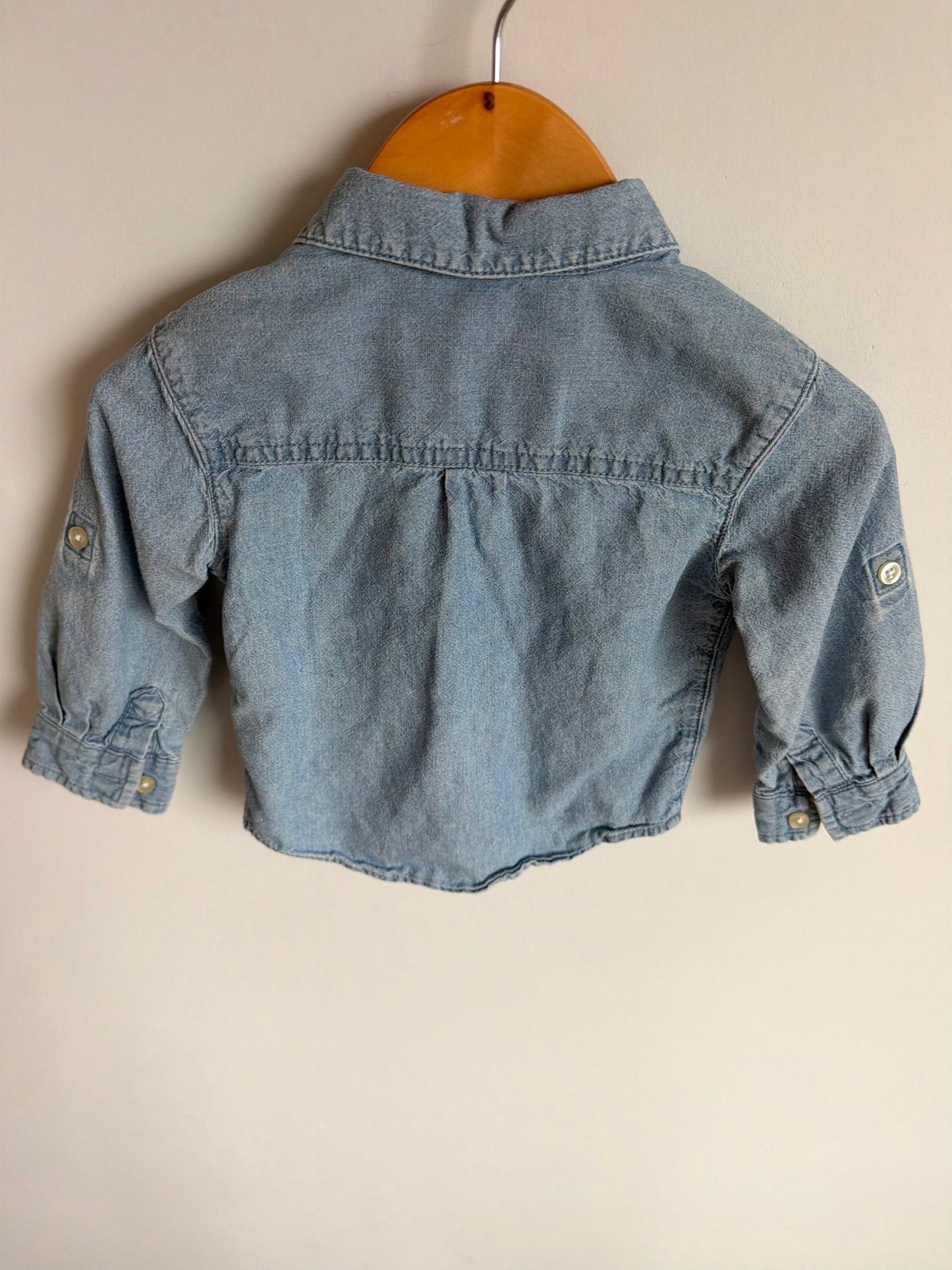Chambray Collared Long Sleeve / 9m