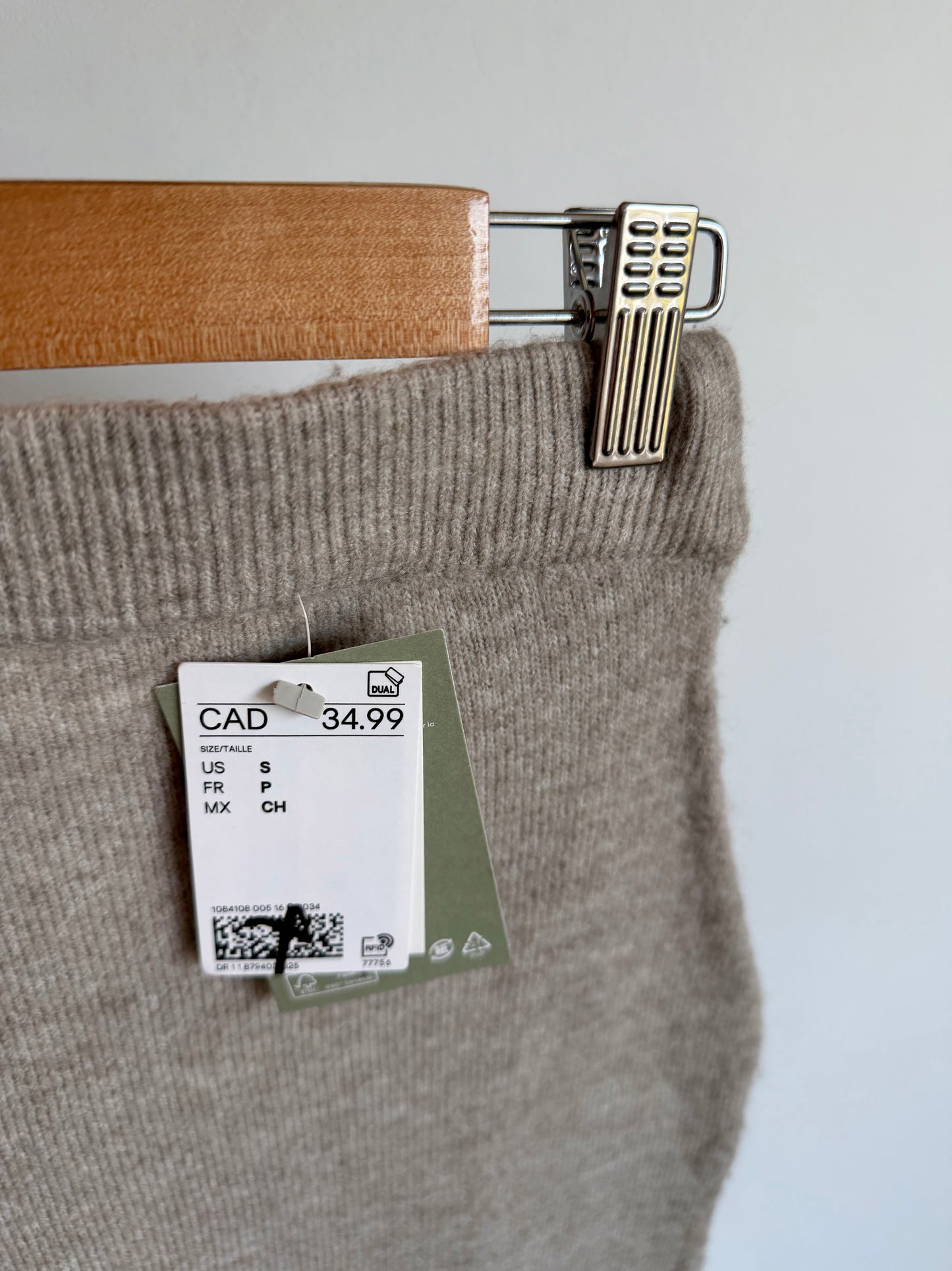 H&M Taupe Knit Maternity Skirt (With Tags) / S