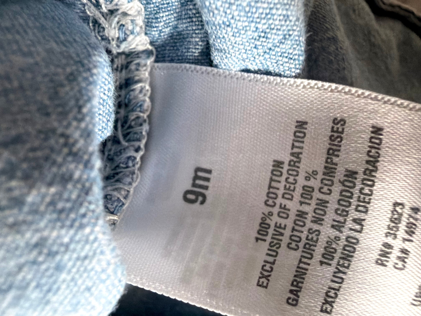 Chambray Collared Long Sleeve / 9m