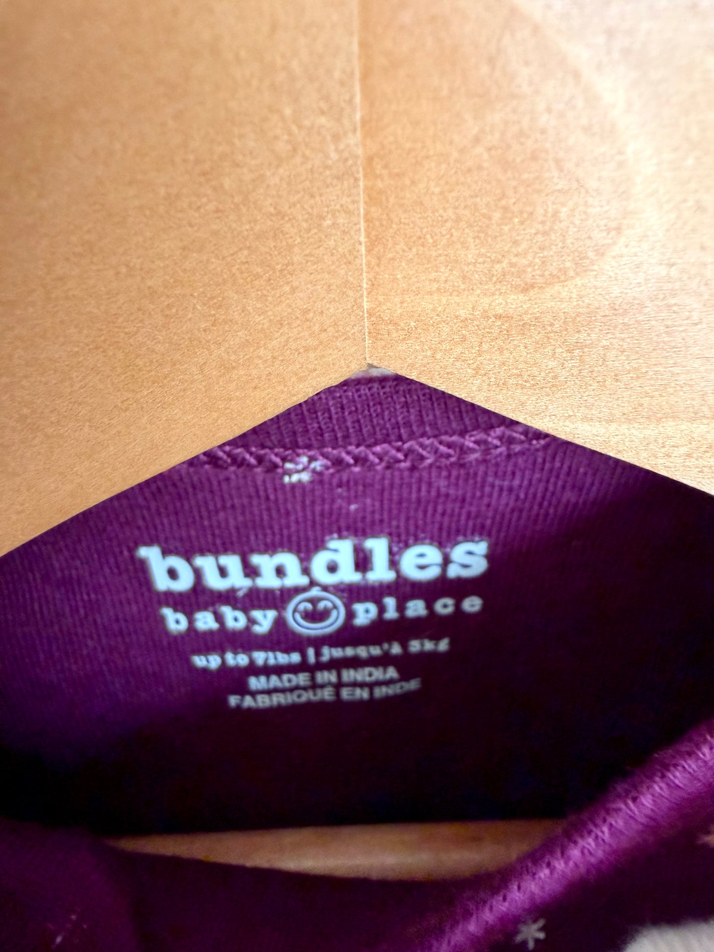 Set of 3 Long Sleeve Bodsuits / 0m (up to 7lbs)