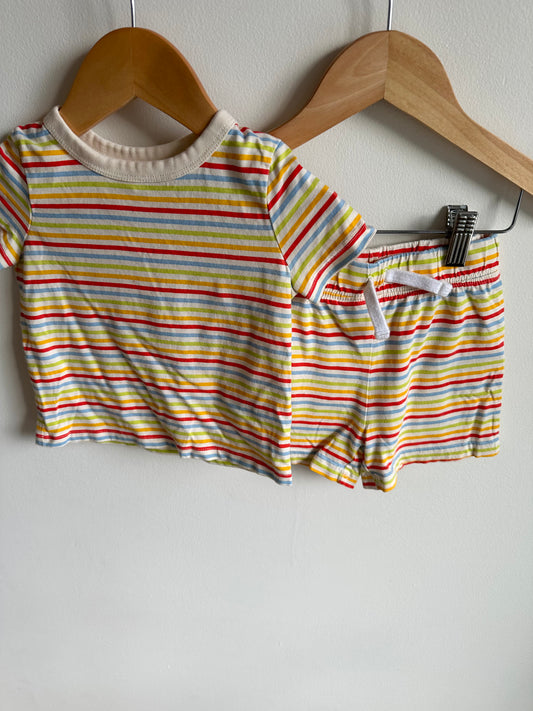 Colored Striped Top + Short Set (PLAY) / 12-18m