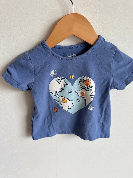 Blue World Heart T-Shirt / 12m