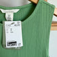 H&M Green Ribbed Viscose Maternity Dress (With Tags) / XS