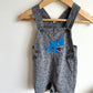 Grey Blue Shark Short Overalls / 18m