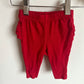 Red Ruffle Bottom Leggings / 3-6m