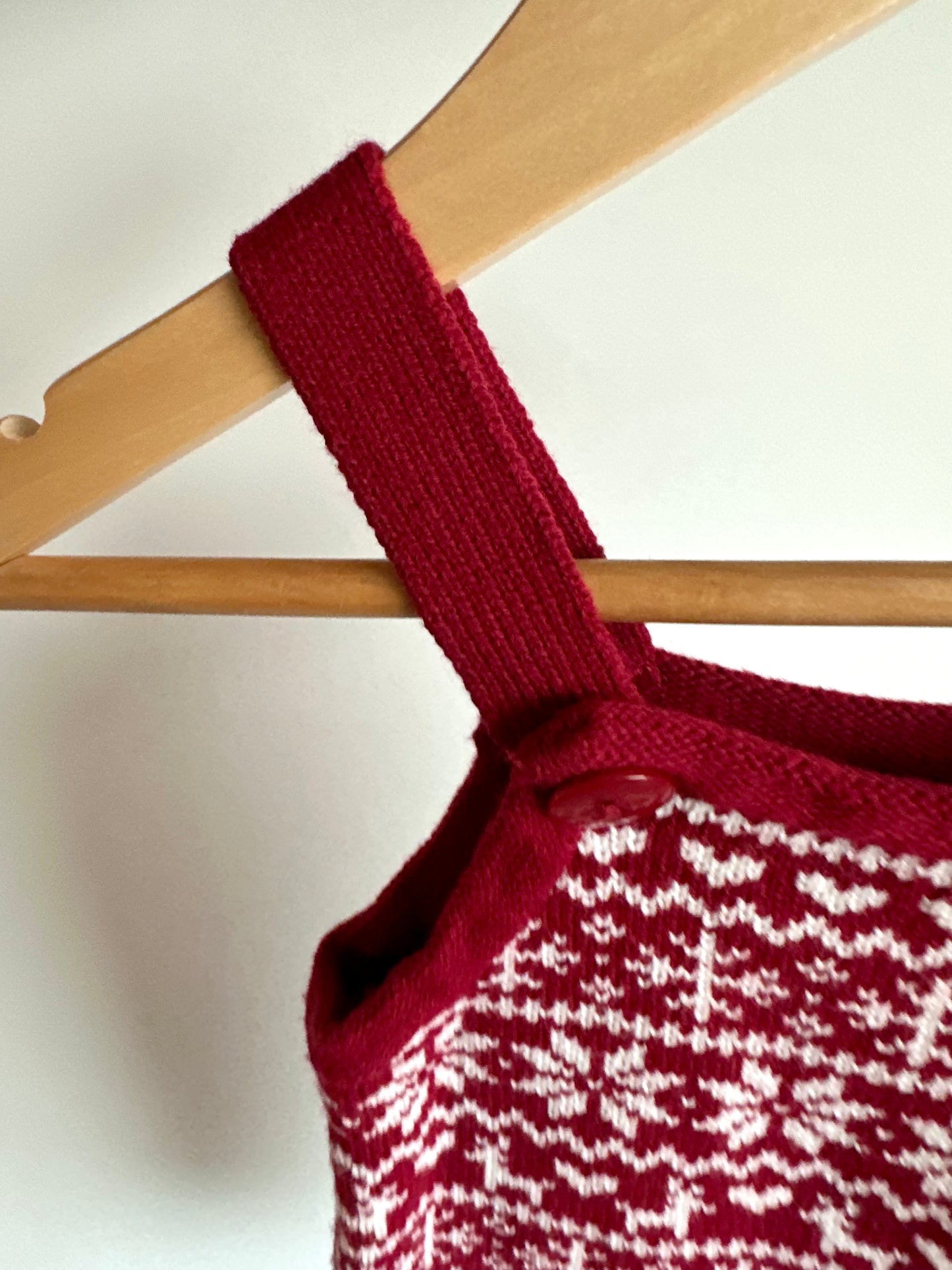 Red Christmas Overalls / 0-3m