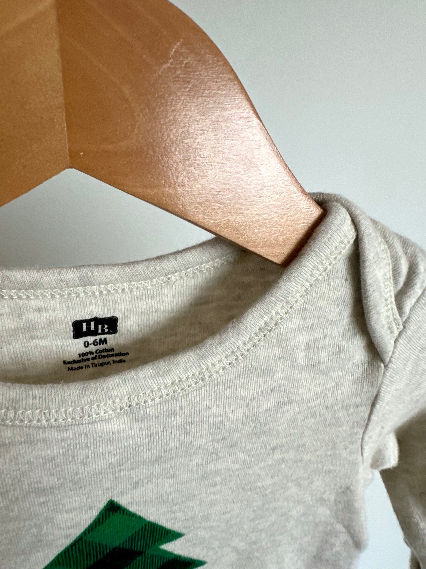 Christmas Tree Long Sleeve Gown / 0-6m