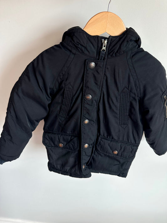 Gap Black Fleeced Lined Jacket / 3T