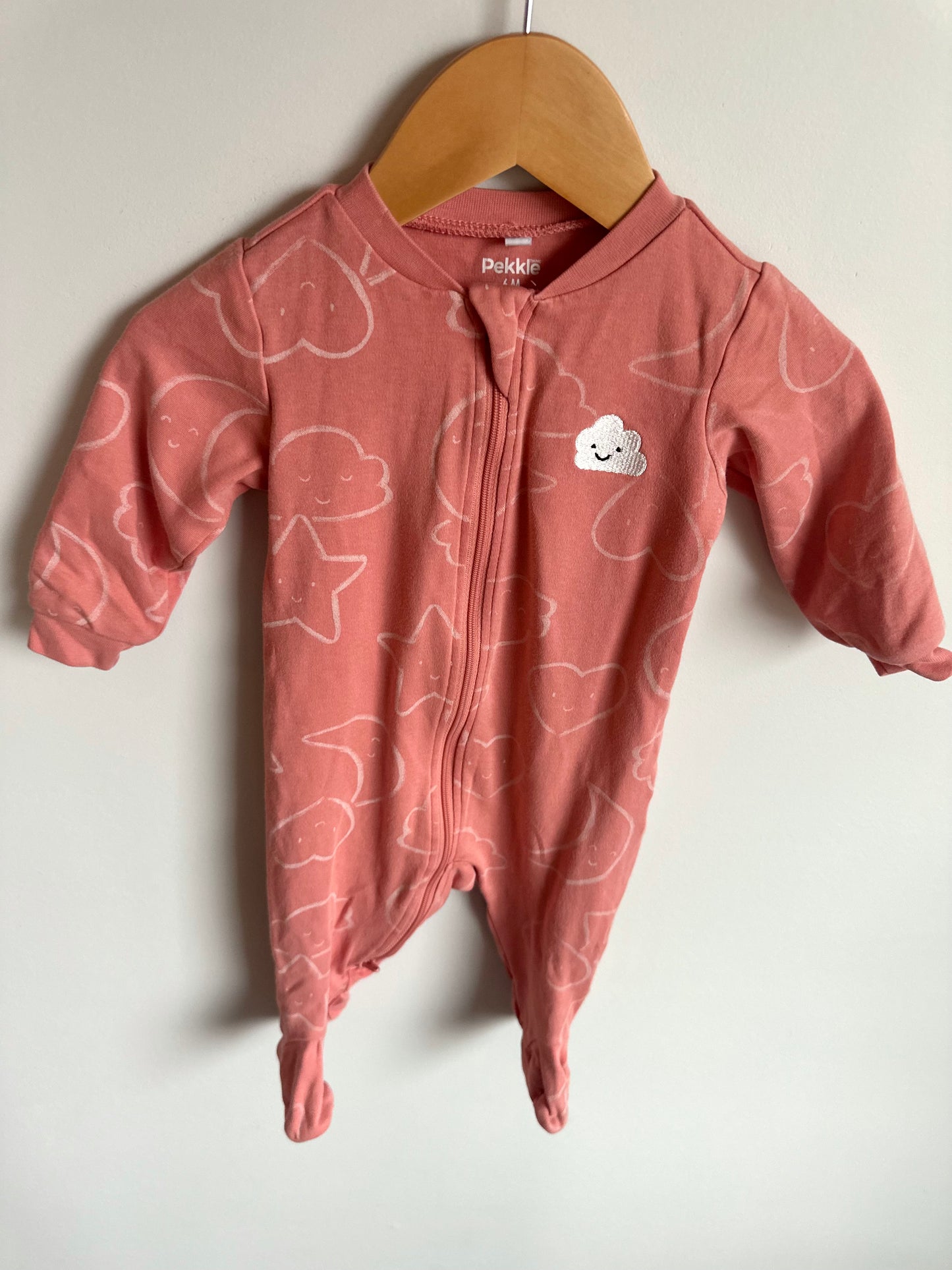 Coral Cloud Shapes Sleeper / 6m