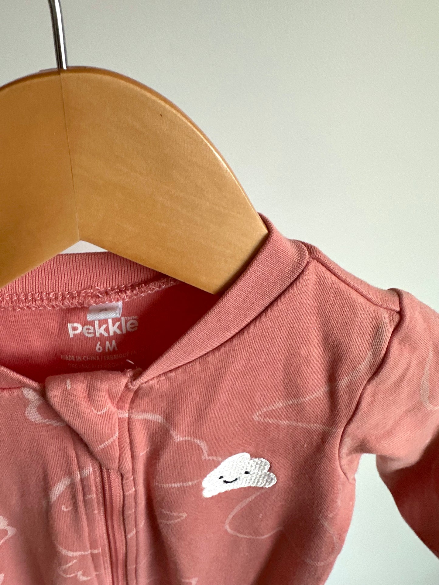 Coral Cloud Shapes Sleeper / 6m