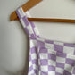 Checkered Purple Dress / 8 years