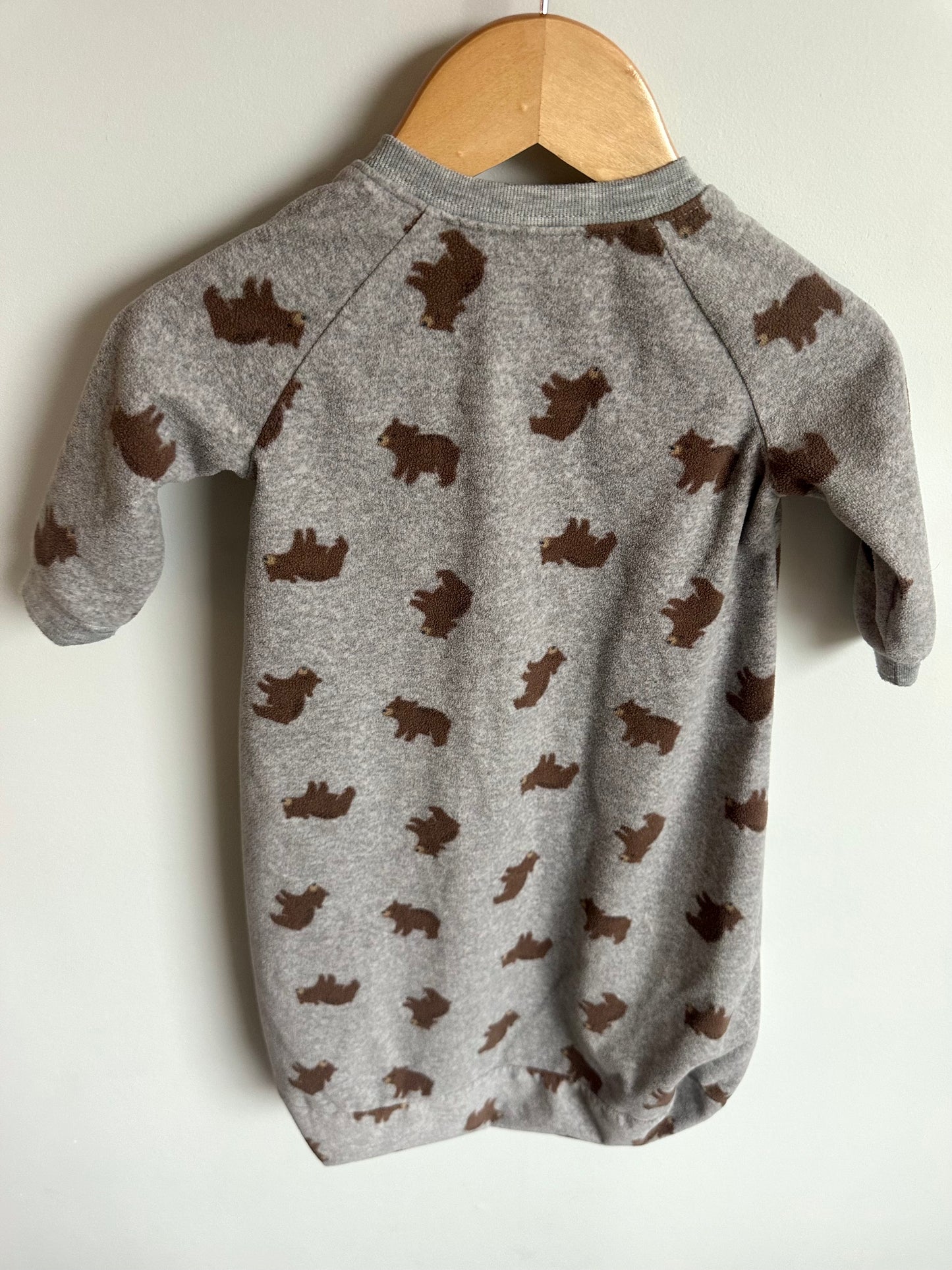 Bear Grey Sleeper Gown / 3-6m