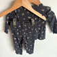 Ebony Floral Top + Pants Set / 6m