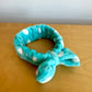 Blue Fleece Bow Headband/ 3-12m