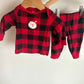 Santa Checkered Pj's / 6m