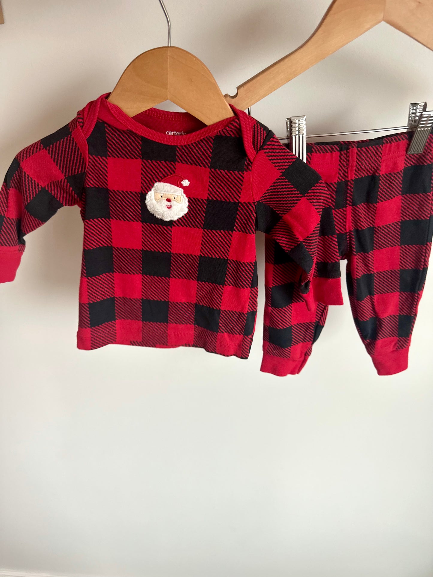 Santa Checkered Pj's / 6m