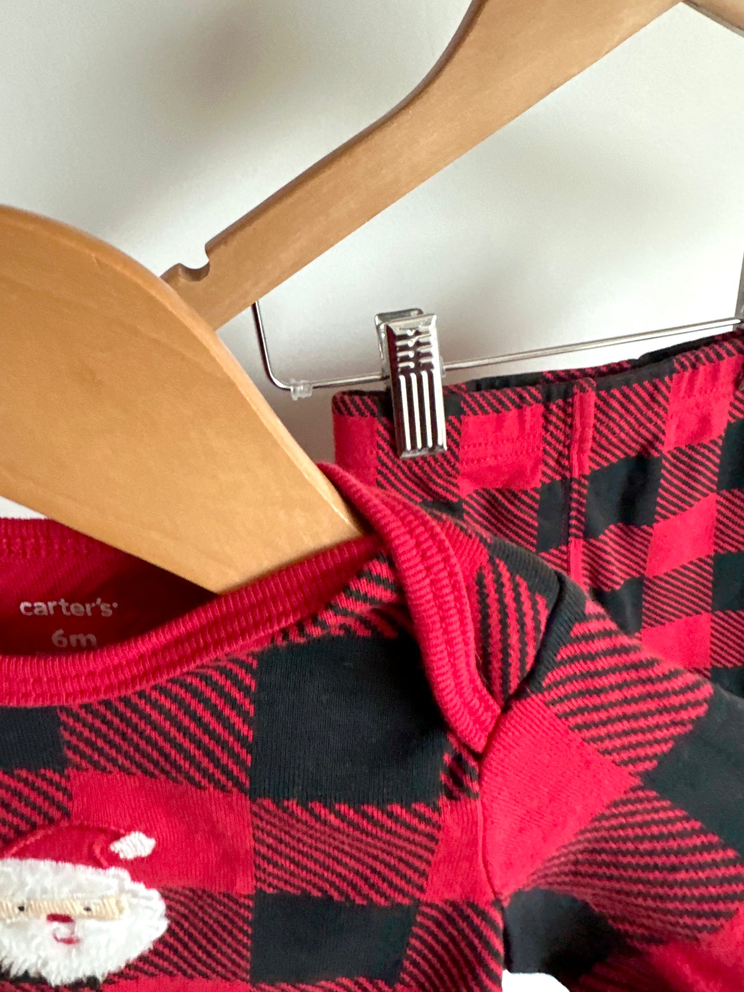 Santa Checkered Pj's / 6m