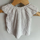 H&M White Bow Top / 4-6m