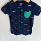 Navy Alligator Romper / 12m