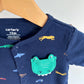 Navy Alligator Romper / 12m