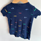 Navy Alligator Romper / 12m