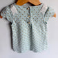 Teal + Gold Dotted Dress / 12-18m