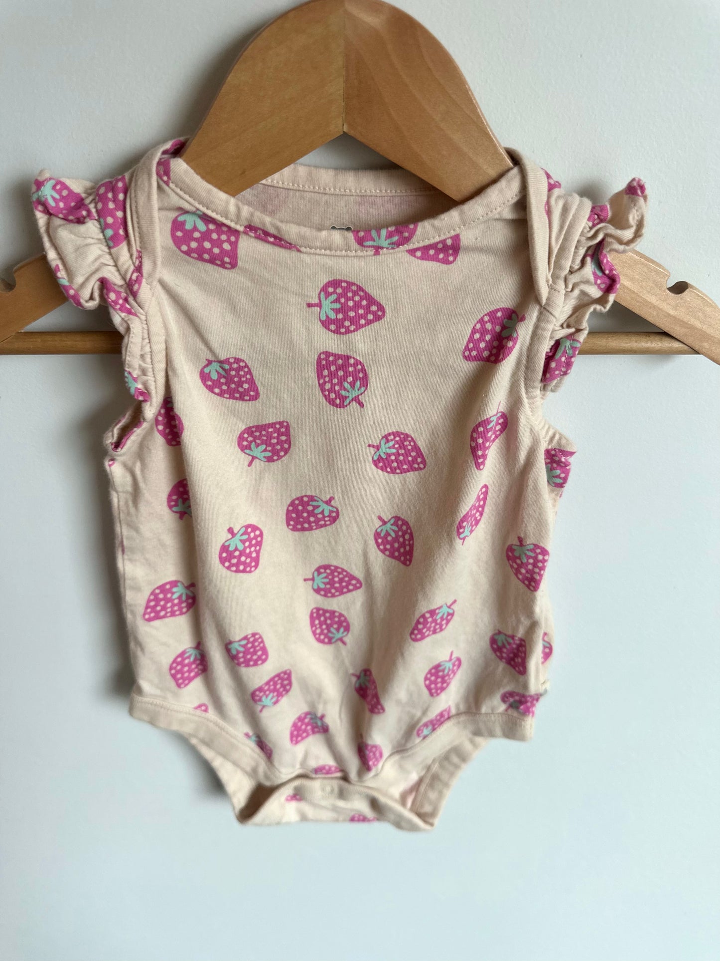 Strawberry Pattern Bodysuit / 6-12m