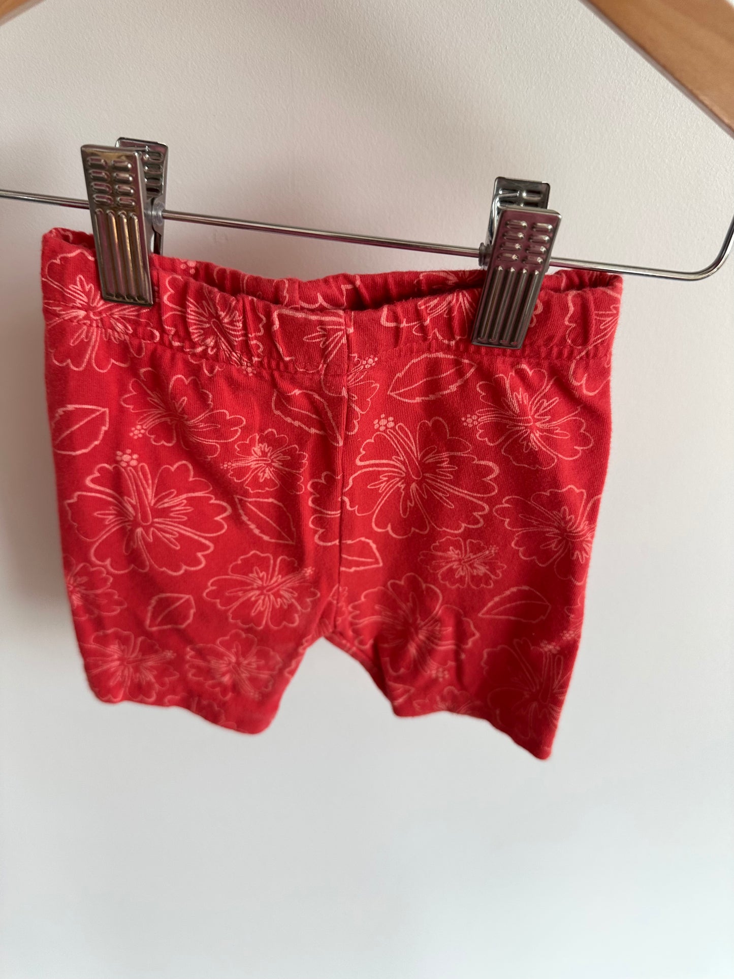 Pink Floral Biker Shorts / 2T