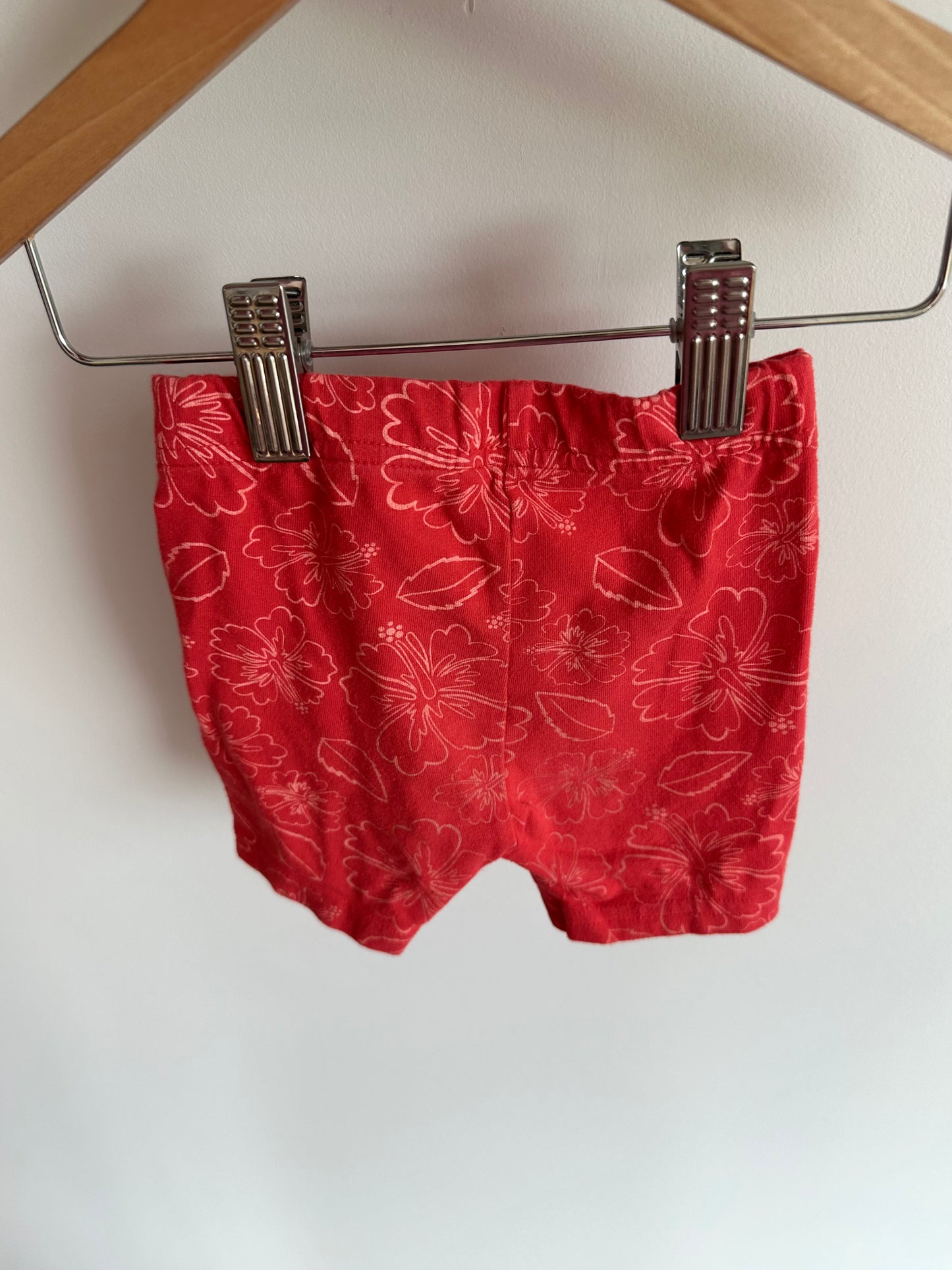 Pink Floral Biker Shorts / 2T