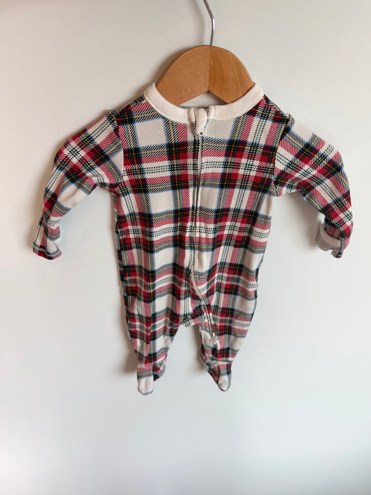 Tartan 2 Way Zipper Sleeper / 0-3m