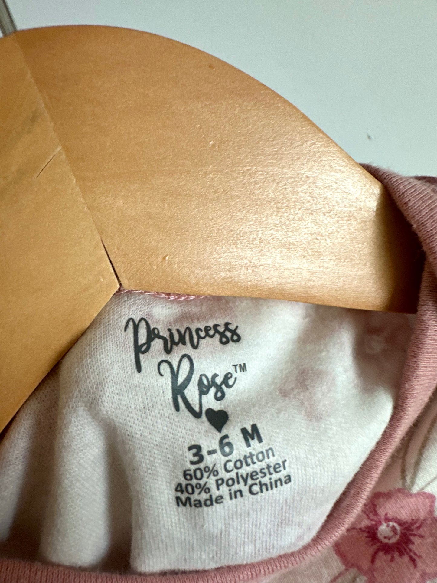 Rouge Trim Floral Bodysuit / 3-6m