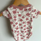 Rouge Trim Floral Bodysuit / 3-6m