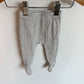 Zara Grey Rib Footed Pants / 0-1m