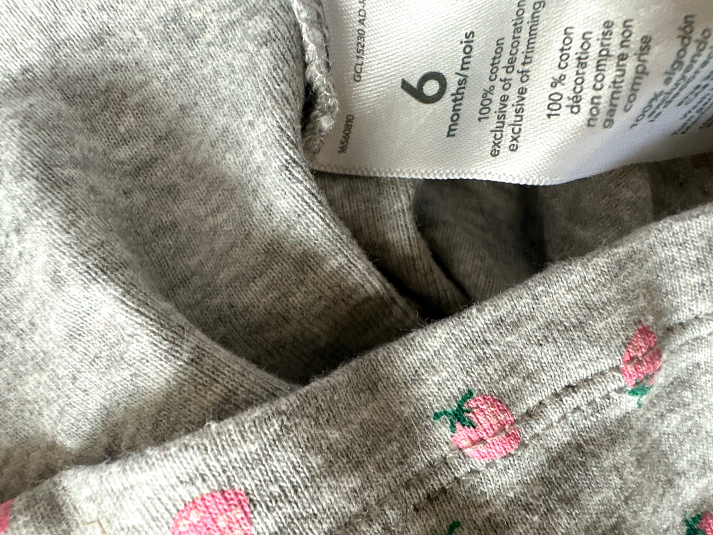 Grey Strawberry T-Shirt / 6m