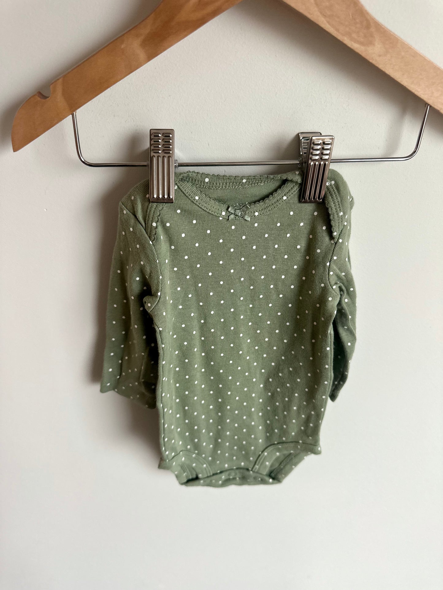 Green Polka Dot Bodysuit / 3m
