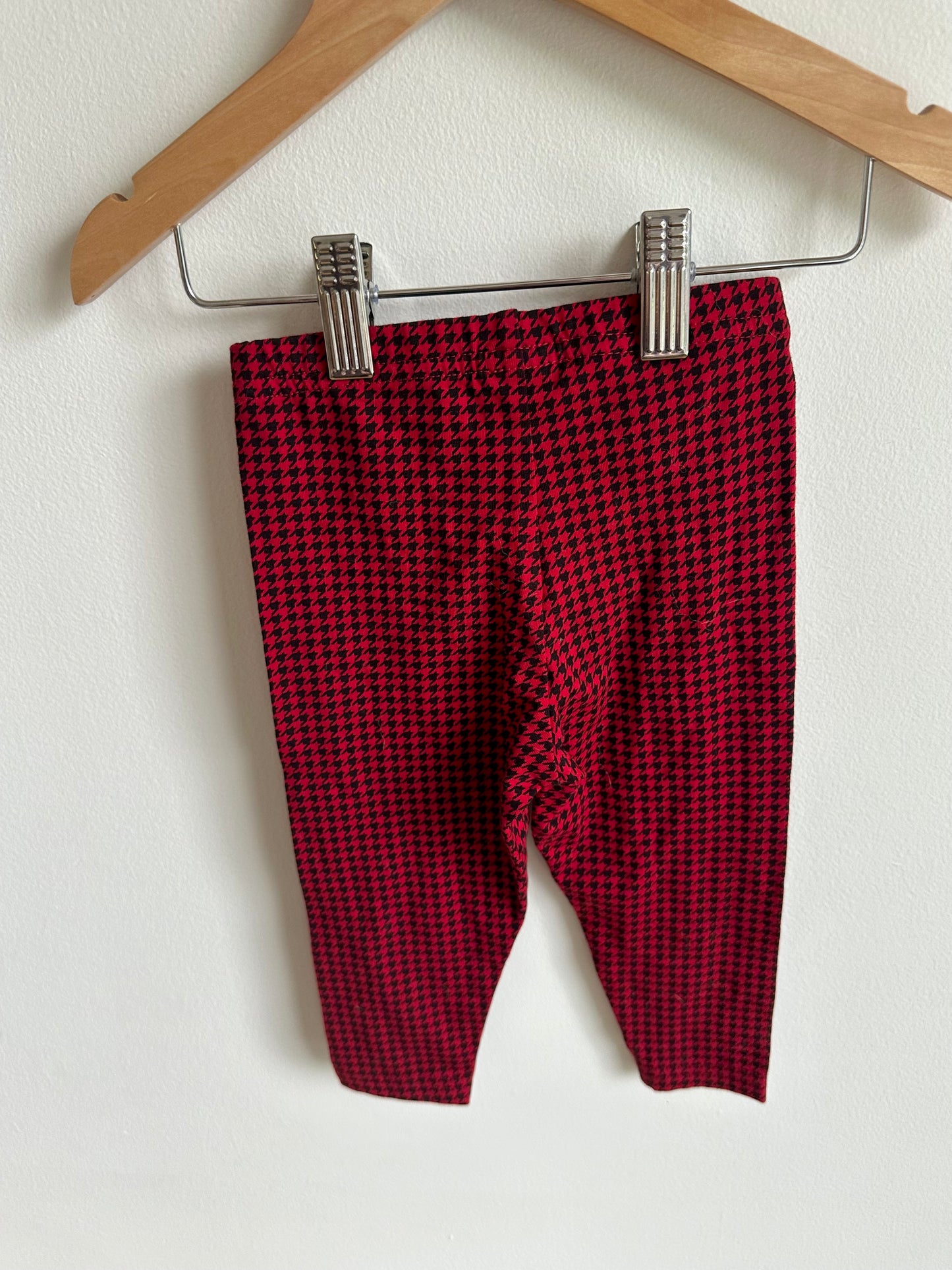 Red + Black Pattern Leggings / 18m