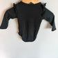 H&M Charcoal Organic Ribbed Bodysuit / 2-4m